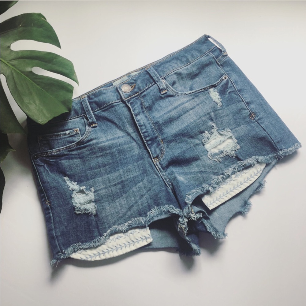 Distressed Jean shorts
